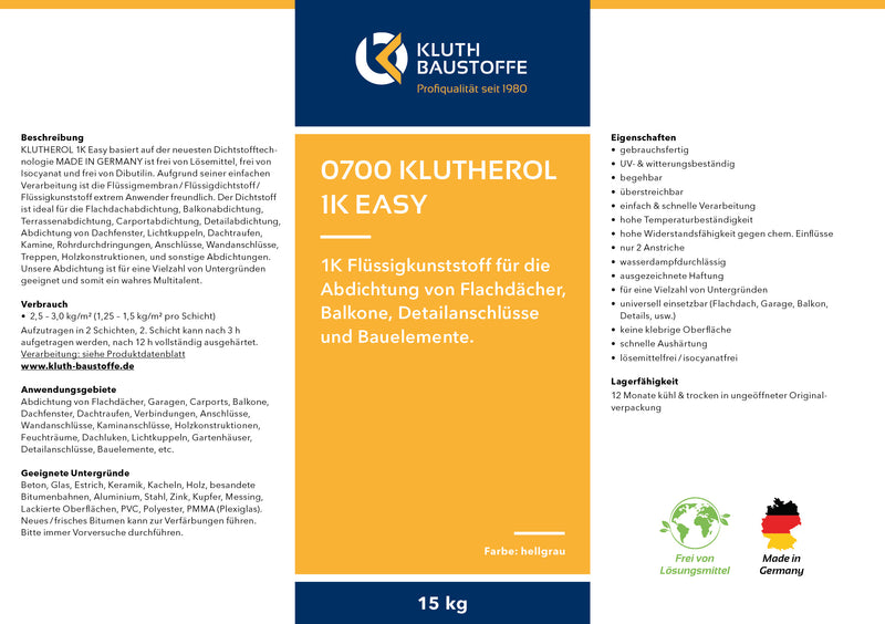 0700 KLUTHEROL 1K Easy Flüssigkunststoff