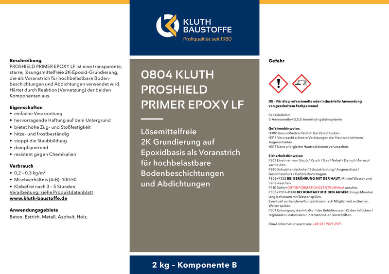 0804 Kluth PROSHIELD PRIMER EPOXY LF