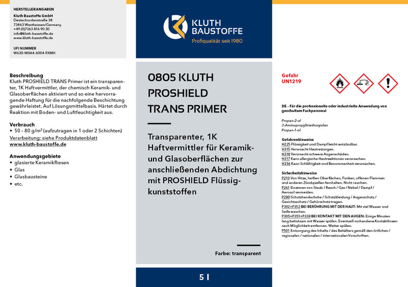 0805 Kluth PROSHIELD TRANS Primer