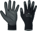 9003 Kluth Arbeitshandschuhe Feinstrick PU schwarz