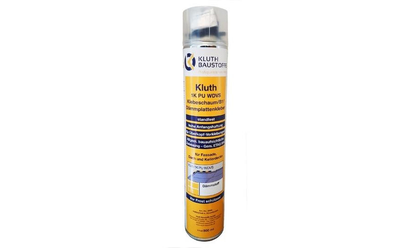 2008 Kluth 1K PU WDVS Klebeschaum - Dämmplattenkleber B1 800 ml